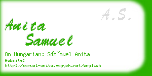 anita samuel business card